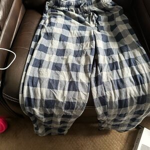 St. John's Bay Blue and White Joggers with Elastic Waistband